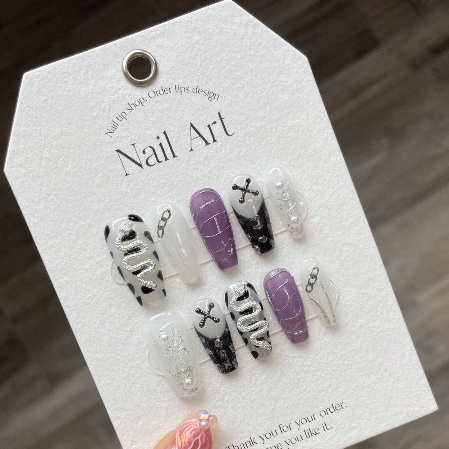 Y2K Metallic style Handmade Manicure