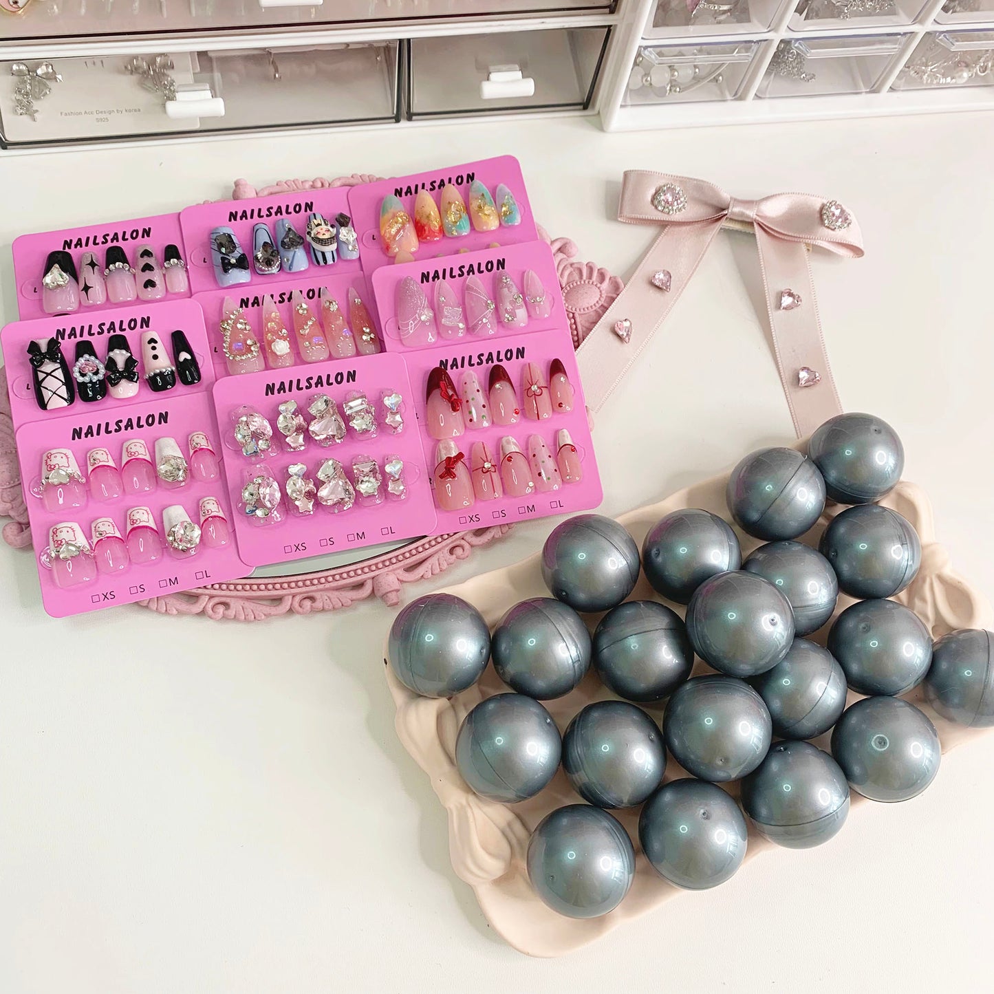 100% Handmade Press On Nails Mystery Scoops