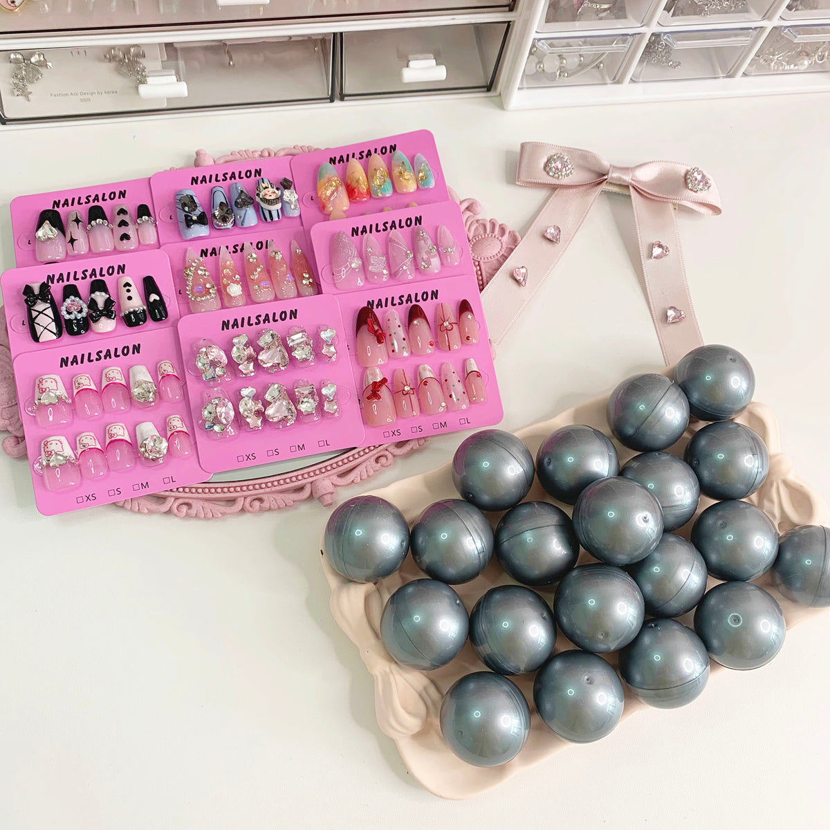 100% Handmade Press On Nails Mystery Scoops